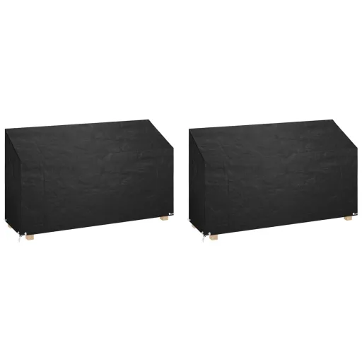 Capas p/ Banco Jardim   12 Ilhós 210x70x70/88cm Polietileno (2 pcs)