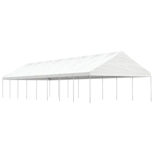 Gazebo com Telhado 17,84x5,88x3,75 m Polietileno Branco