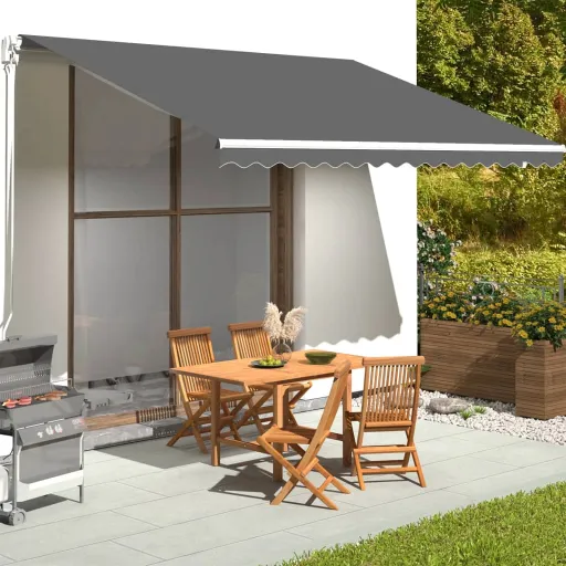 Tecido de Substituição para Toldo 4,5 x 3,5 m Antracite