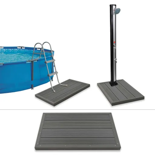 Estrado para Chuveiro Solar/Escada de Piscina em WPC