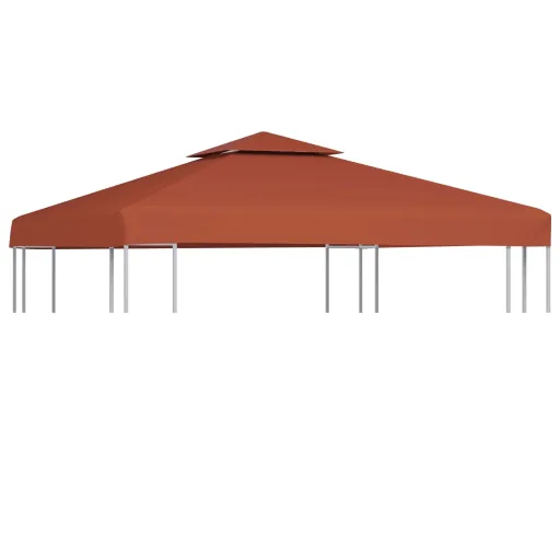 Cobertura Gazebo c/ 2 Camadas 310 g/m² 3x3 m Terracota