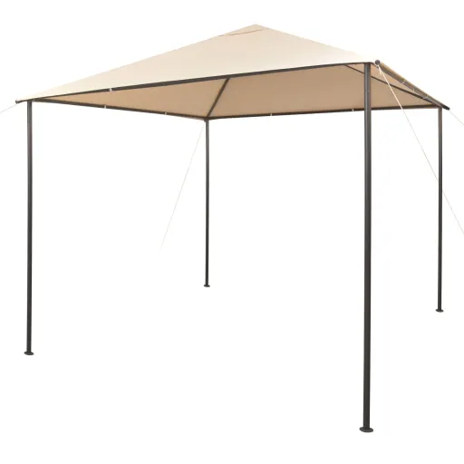 Gazebo Tenda com Toldo 3x3 m Aço Bege