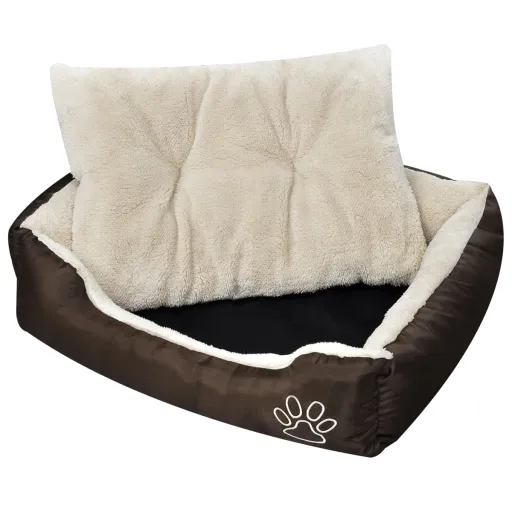 Cama para Cães Quente com Almofadão Acolchoado S