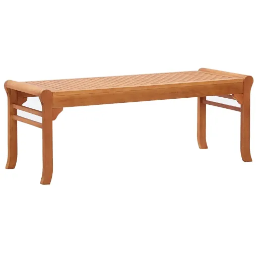 Banco de Jardim 2 Lugares 120 cm Madeira de Eucalipto Maciça