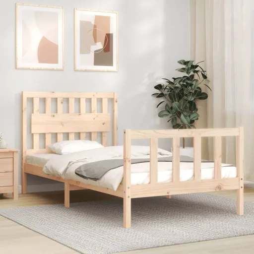 Cama Sem Colchão 100x200 cm Madeira de Pinho Maciça