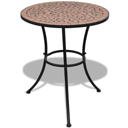 Mesa de Bistrô 60 cm Mosaico Cor Terracota