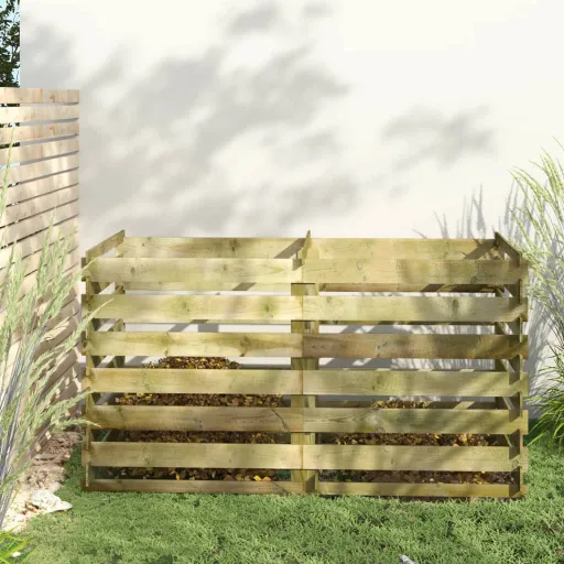 Caixa de Compostagem Ripada Pinho Impregnado 180x90x90 cm