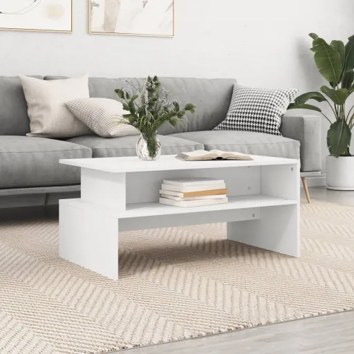 Mesa de Centro 90x55x42,5 cm Derivados de Madeira Branco