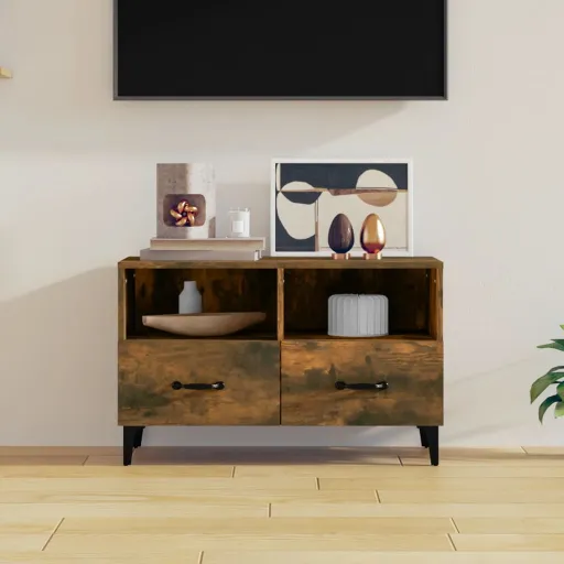 Móvel de TV 80x36x50 cm Derivados de Madeira Carvalho Fumado