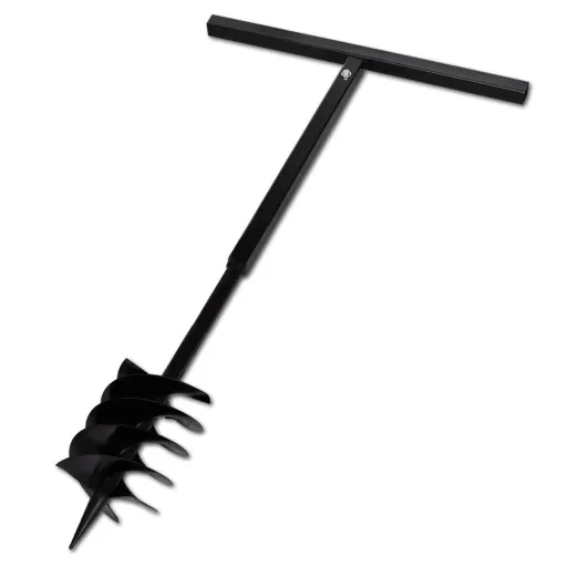 Broca Terreno Manuseado Handle Bit 180 mm com 3 Espirais de Aço Pretos