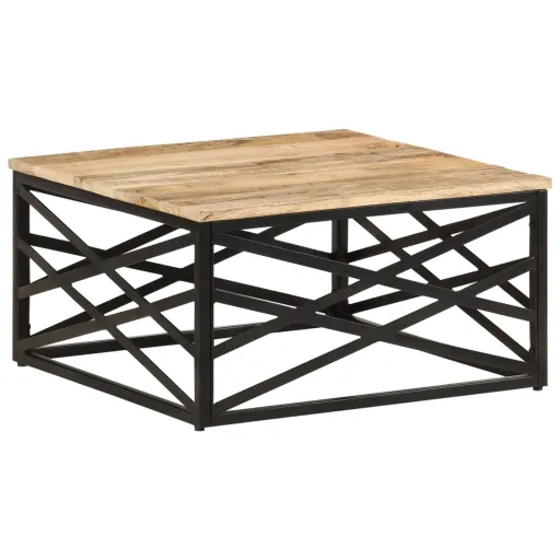 Mesa de Centro 68x68x35 cm Madeira de Mangueira Maciça