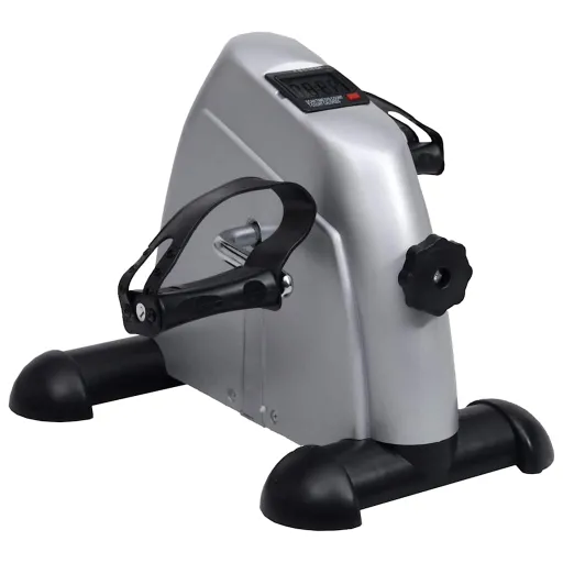 Bicicleta de Exercicios Mini com Volante Prata