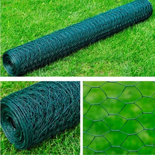 Cerca de Arame Hexagonal 1x25 m Aço Verde-Escuro