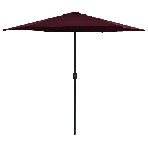 Guarda-Sol de Jardim com Poste de Alumínio 270x246 cm Bordô