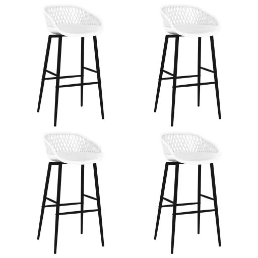 Cadeiras de Bar   Branco (4 pcs)