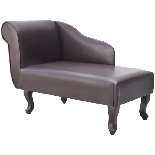 Chaise Longue Couro Artificial Castanho