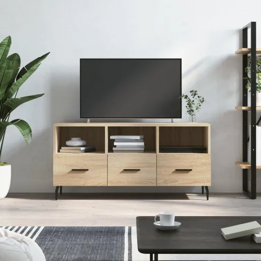 Móvel de TV 102x36x50 cm Derivados de Madeira Carvalho Sonoma