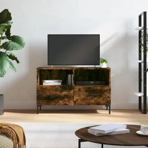 Móvel de TV 80x36x50 cm Derivados de Madeira Carvalho Fumado
