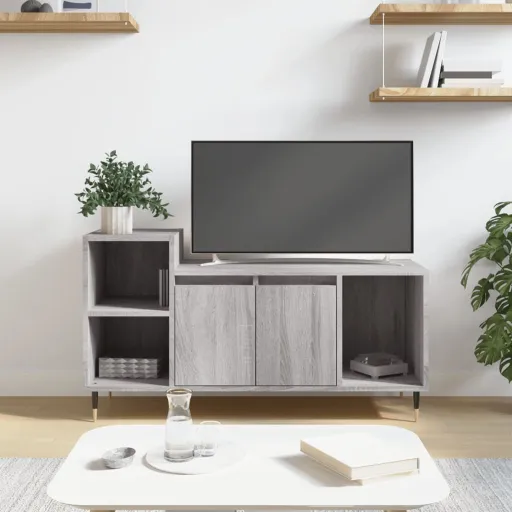 Móvel de TV 100x35x55 cm Derivados de Madeira Cinzento Sonoma