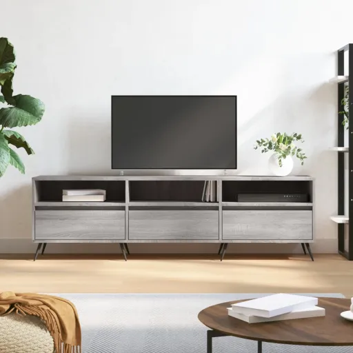 Móvel de TV 150x30x44,5 cm Derivados de Madeira Cinzento Sonoma