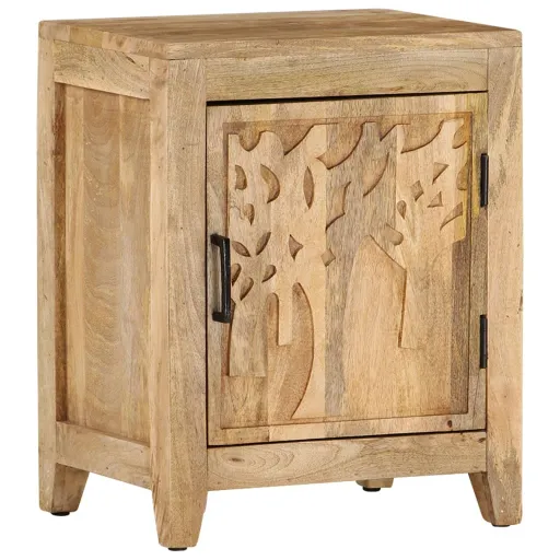 Mesa de Cabeceira 40x30x50 cm Madeira de Mangueira Maciça