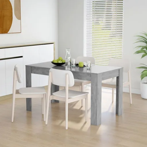 Mesa de Jantar 140x74,5x76 cm Contraplacado Cinzento Cimento