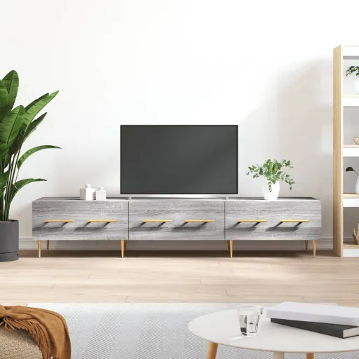 Móvel de TV 150x36x30 cm Derivados de Madeira Cinzento Sonoma