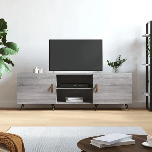 Móvel de TV 150x30x50 cm Derivados de Madeira Cinzento Sonoma