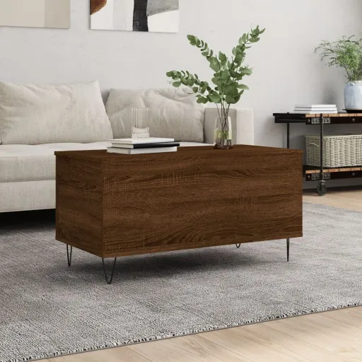 Mesa Centro 90x44,5x45 cm Derivados Madeira Carvalho Castanho