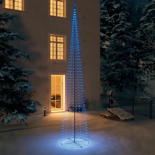 Árvore de Natal em Cone c/ 752 Luzes LED 160x500 cm Azul