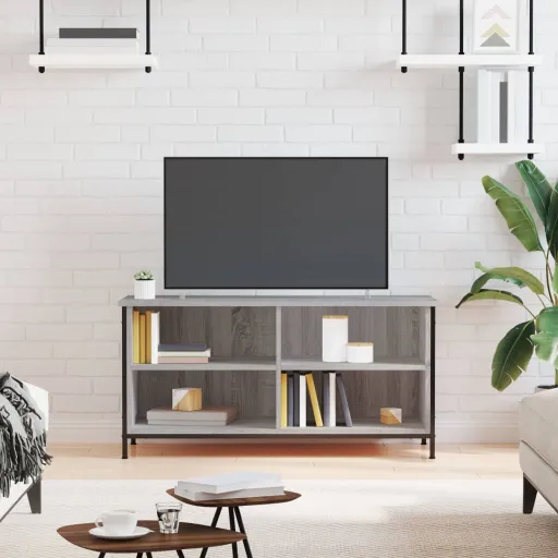 Móvel de TV 100x40x50 cm Derivados de Madeira Cinzento Sonoma