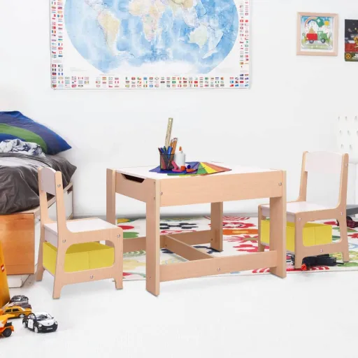 Mesa de Criança com Duas Cadeiras MDF