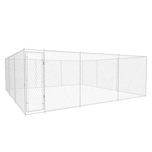 Canil de Exterior em Aço Galvanizado 570x570x185 cm