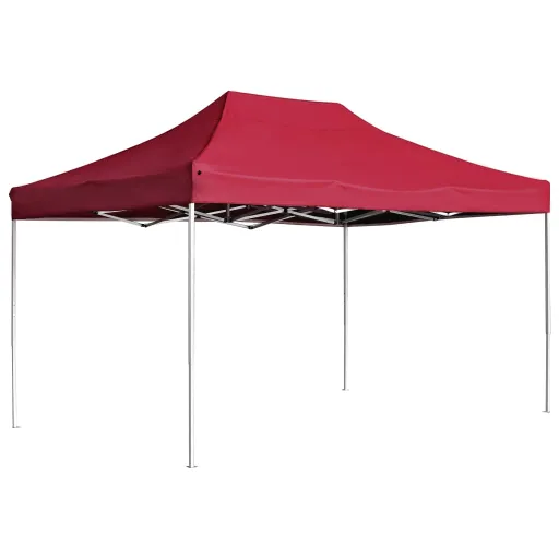 Tenda Dobrável Prof. para Festas Alumínio 4,5x3m Vermelho Tinto