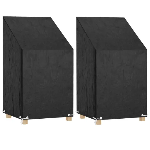 Capas Cadeiras Jardim   8 Ilhós 65x65x80/120 cm Polietileno (2 pcs)
