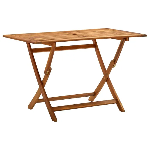 Mesa de Jardim Dobrável 120x70x75 cm Madeira de Acácia Maciça