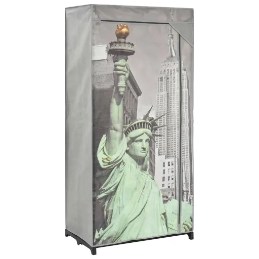 Roupeiro Nova Iorque 75x45x160 cm Tecido