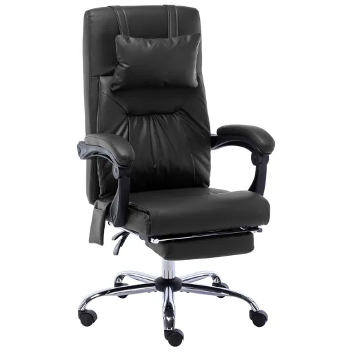 Cadeira de Escritório Couro Artificial Preto
