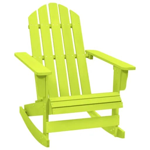 Cadeira Adirondack de Baloiçar p/ Jardim Abeto Maciço Verde