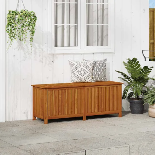 Caixa Arrumação para Jardim 150x50x58 cm Madeira Acácia Maciça