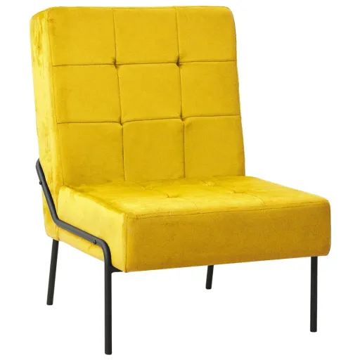 Cadeira de Descanso 65x79x87 cm Veludo Amarelo Mostarda
