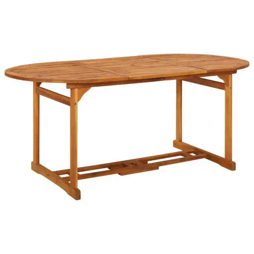 Mesa de Jantar p/ Jardim 180x90x75 cm Madeira de Acácia Maciça