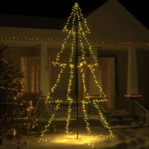 Árvore de Natal em Cone 360 LEDs 143x250 cm Interior e Exterior