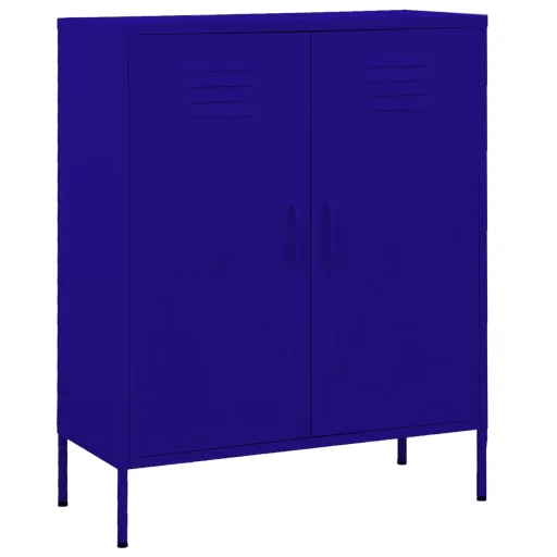 Armário de Arrumação Aço 80x35x101,5 cm Azul-Marinho