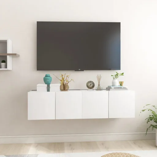 Móveis de TV para Parede   60x30x30 cm Branco (2 pcs)