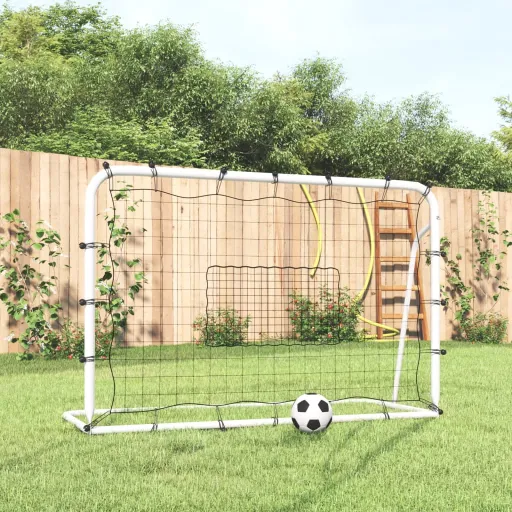 Rede de Ressalto para Futebol Aço e PE Branco/Preto