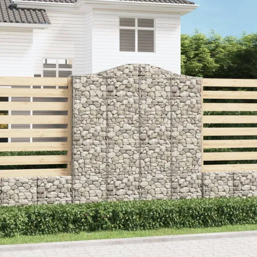 Cesto Gabião Arqueado 200x30x220/240 cm Ferro Galvanizado