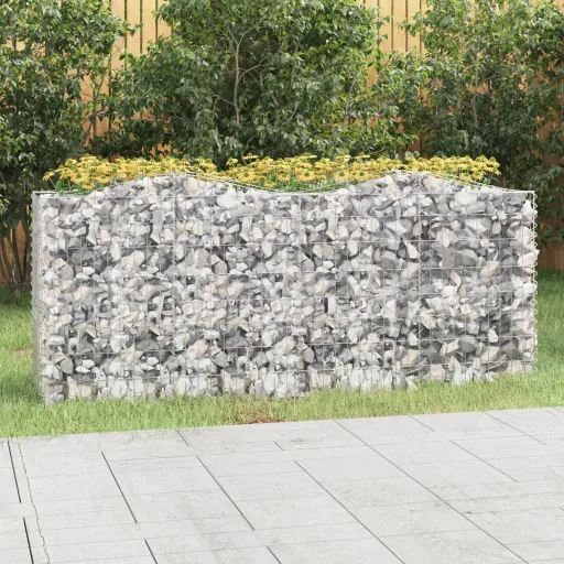 Canteiro Elevado Gabião Arqueado 200x50x100cm Ferro Galvanizado