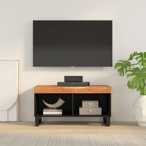 Móvel de TV 85x33x43,5 cm Madeira de Acácia Maciça