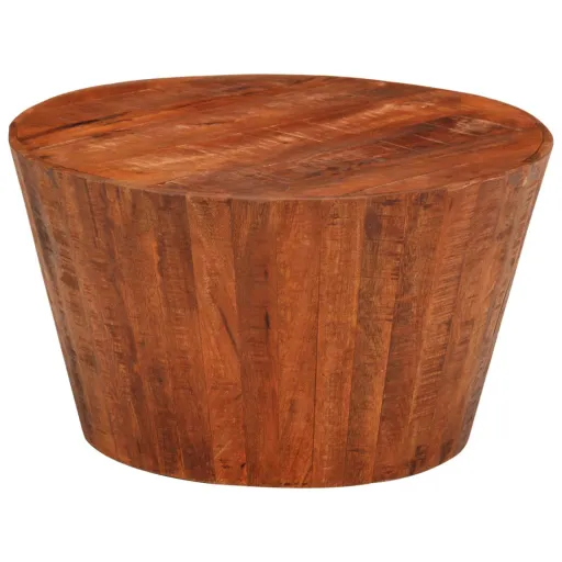 Mesa de Centro Ø 52x30 Madeira de Mangueira Áspera Maciça